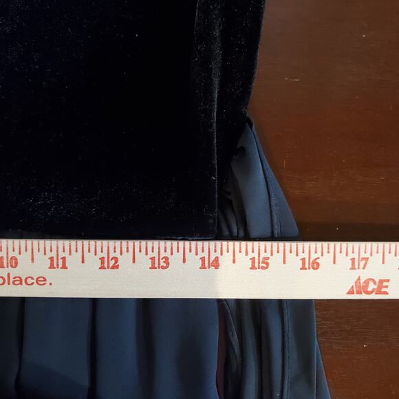 Vtg 90s CDC NWT Velvet Chiffon Tieback Jumpsuit Size 10 Whimsigoth Grunge Black - Picture 10 of 12